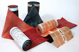 Tapes for chimney flashing and roll for ridge